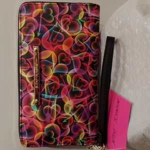 Betsey Johnson Heart Wristlet/Clutch